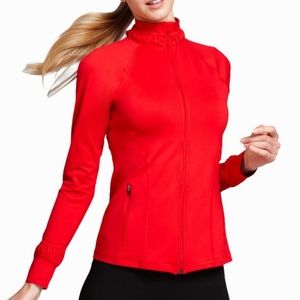 Spanx Active Contour Jacket Medium Red Jacket Athleisure